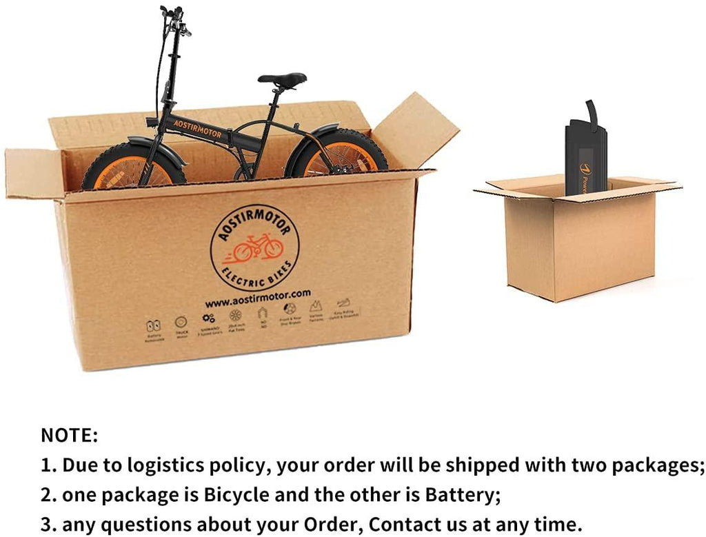 Aostirmotor Folding Electric Bike with 500W Motor 36V 13AH Removable Lithium Battery,20”4 inch Fat Tire Electric Bicycle,Ebike for Adults (Black)