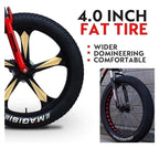 CHICAI High-Carbon Student Bike Adult 26-inch Beach Snow Fat Bike Mountain Cross-Country Steel Ultra-Wide Tire Sports Bike 21-30speed Low-Speed Racing (Black) (Size : 21-Speed)