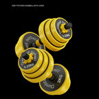 Adjustable Dumbbell Barbell Weight Pair Weight Multifunction Home (66Lb閿