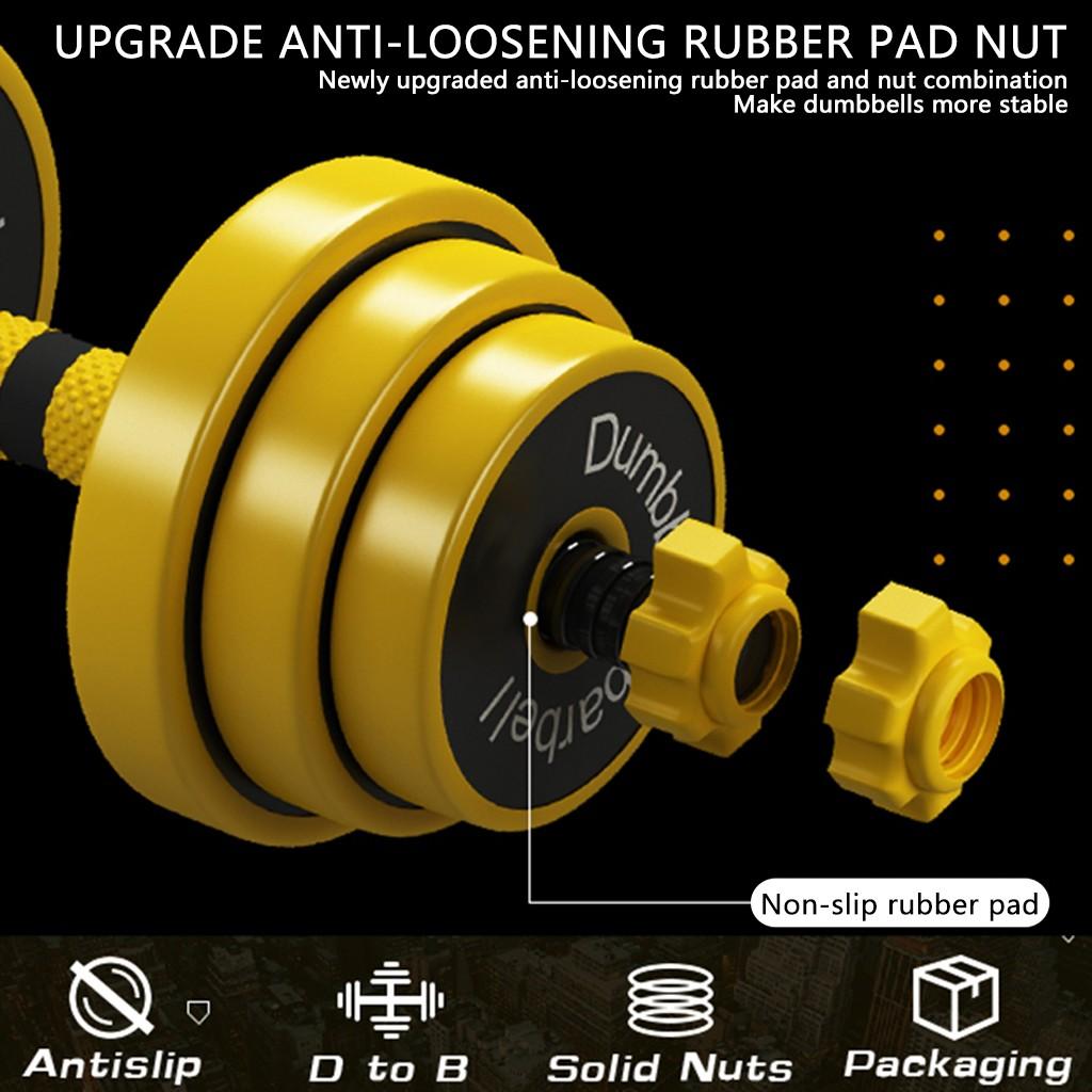 Adjustable Dumbbell Barbell Weight Pair Weight Multifunction Home (66Lb閿