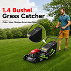 21-Inch Gas Push Lawn Mower for LarYard, 144cc 4-Stroke Engine, 6-Position Adjustable Cutting Height, 3-in-1 Mulching, Side Dischar&amp; Rear Bag for Garden Landscaping