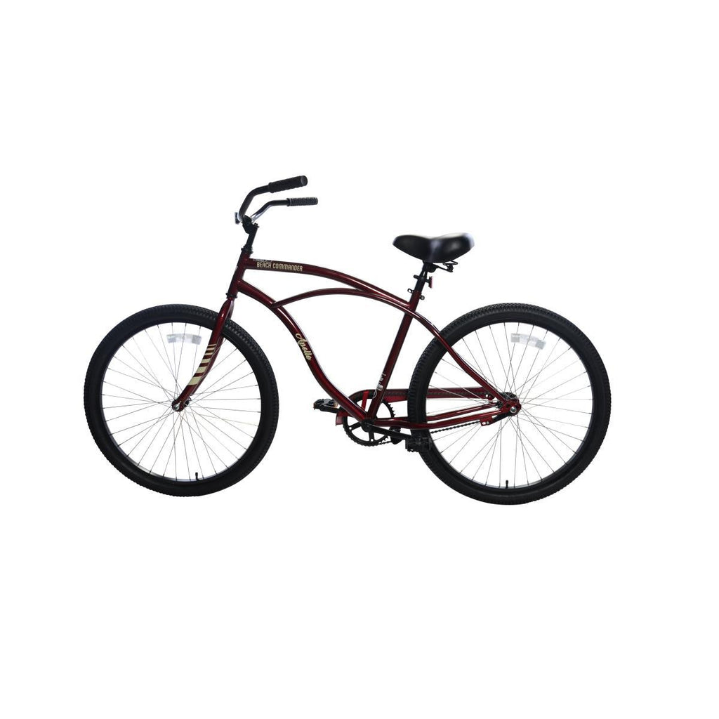APOLLO Beach Commander, 26 In., Single Speed Cruiser Bike, Deep Red