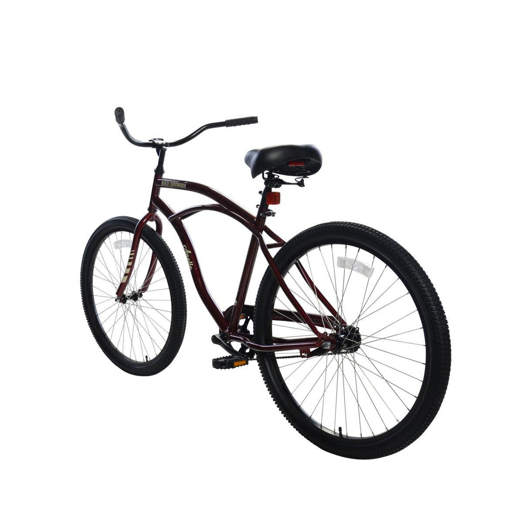 APOLLO Beach Commander, 26 In., Single Speed Cruiser Bike, Deep Red