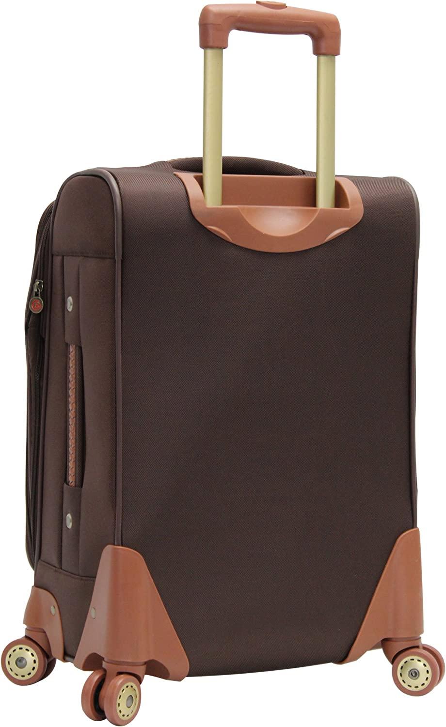 20 Inch 8 Wheel Spinner Carry-On, Chocolate Brown, One Size