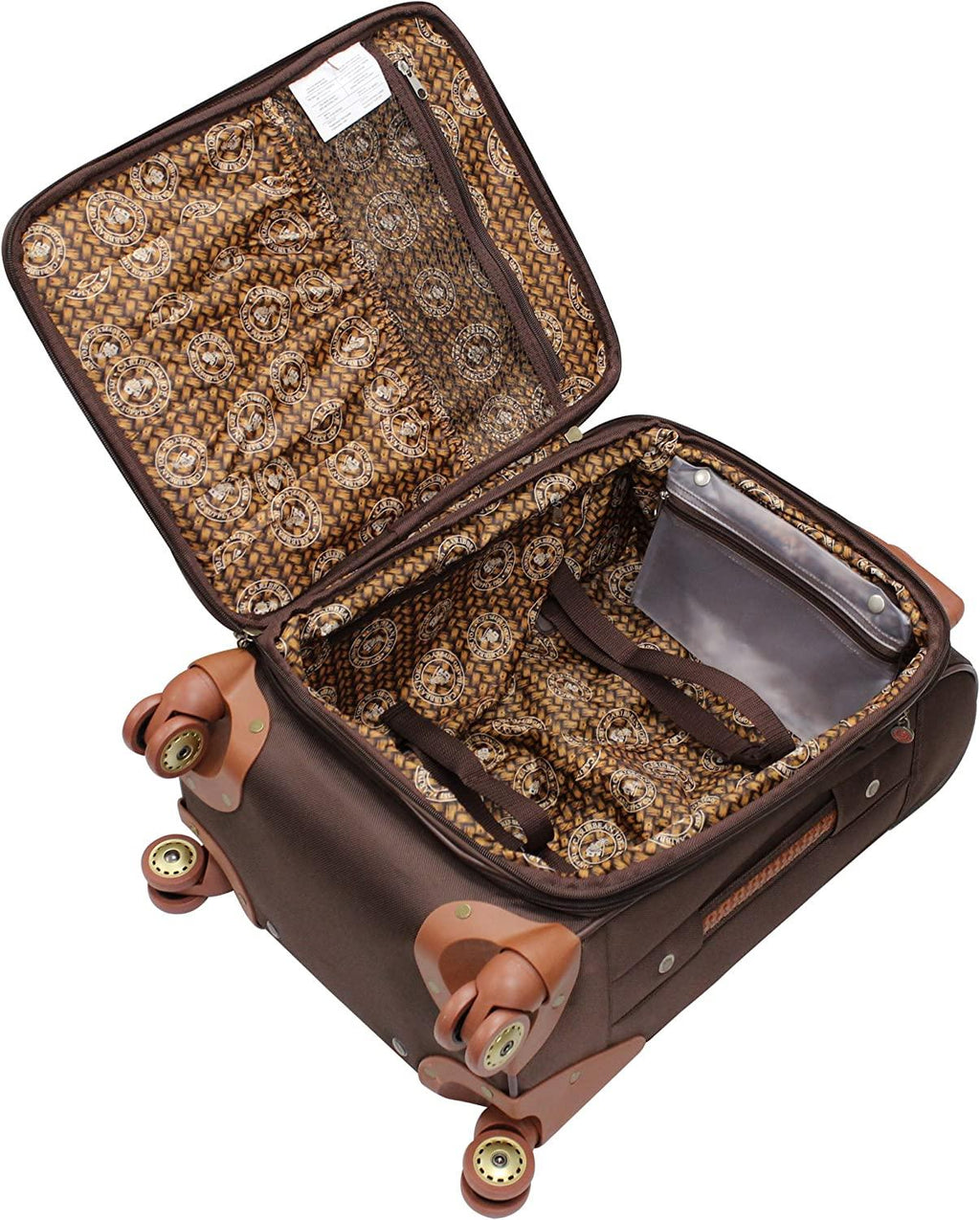 20 Inch 8 Wheel Spinner Carry-On, Chocolate Brown, One Size