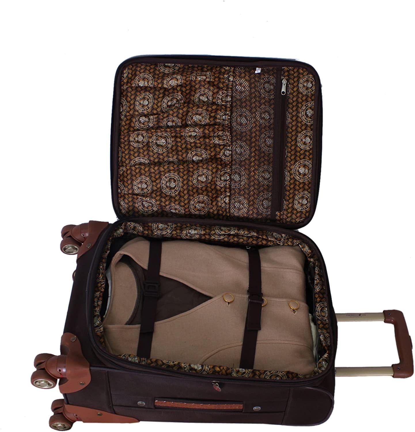 20 Inch 8 Wheel Spinner Carry-On, Chocolate Brown, One Size