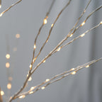 SYNGAR 4/5/6 Ft Pre-lit Artificial Christmas Birch Tree Pack of 3 for Home, Festival, Party, Christmas Decoration, Indoor and Outdoor Use, Warm White