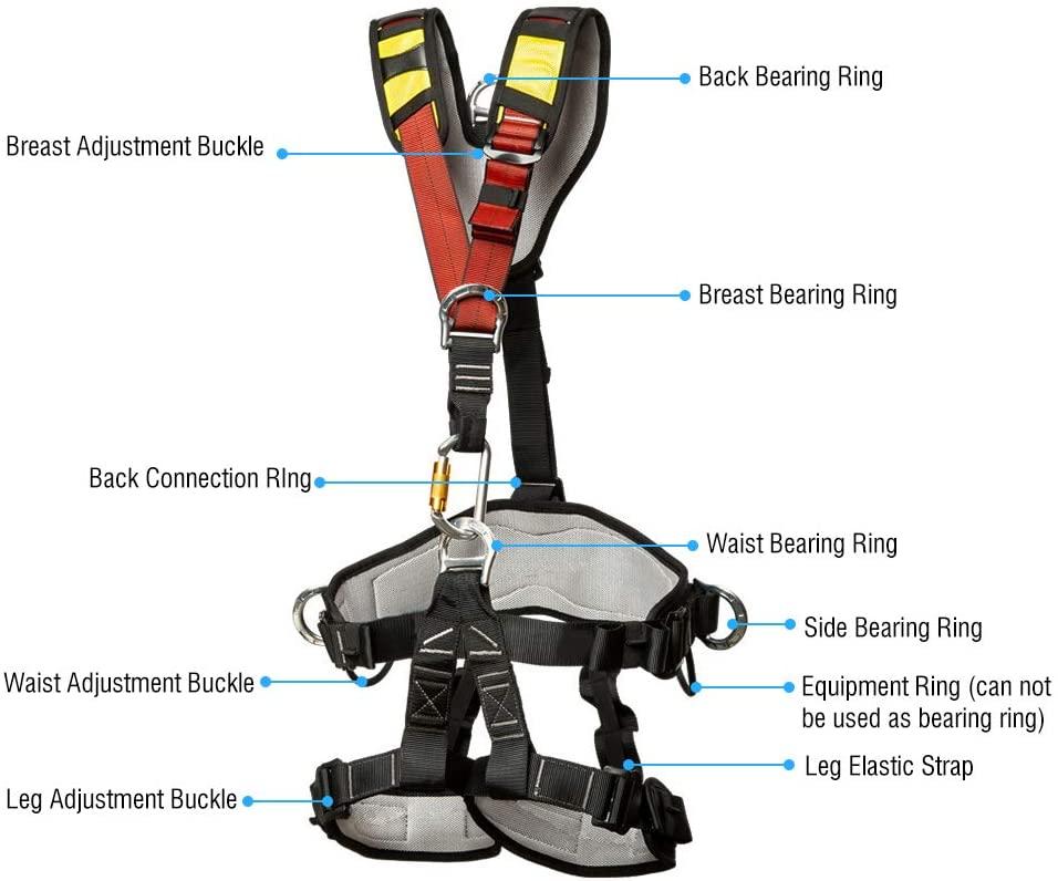 Body Harness Kits Fall Arrest Harness Polyester for Outdoor Rock Climbing