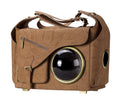 CLOVERPET C0402 Innovative Fashion Bubble Pet Travel Carrier Backpack for Cats Dogs Puppy, Brown, 16.7" LX8.3 WX12.6 H