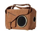 CLOVERPET C0402 Innovative Fashion Bubble Pet Travel Carrier Backpack for Cats Dogs Puppy, Brown, 16.7" LX8.3 WX12.6 H