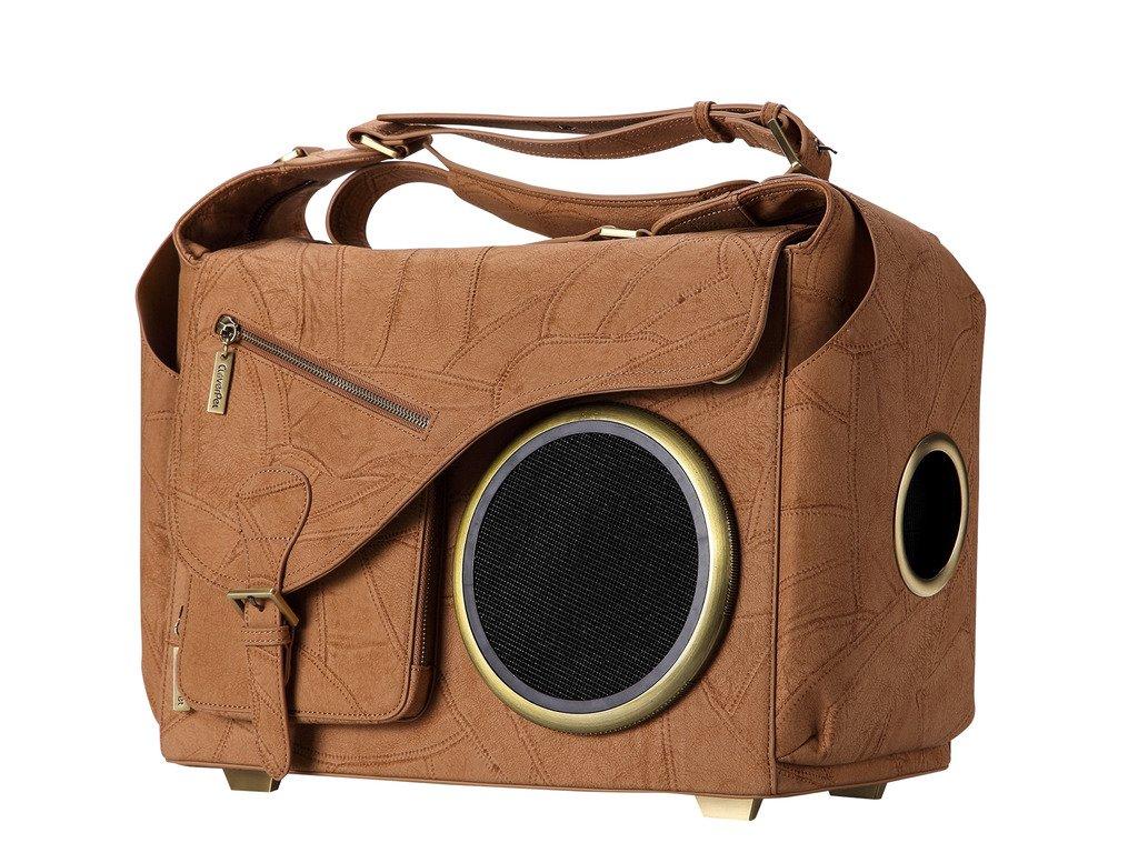 CLOVERPET C0402 Innovative Fashion Bubble Pet Travel Carrier Backpack for Cats Dogs Puppy, Brown, 16.7" LX8.3 WX12.6 H