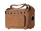 CLOVERPET C0402 Innovative Fashion Bubble Pet Travel Carrier Backpack for Cats Dogs Puppy, Brown, 16.7" LX8.3 WX12.6 H