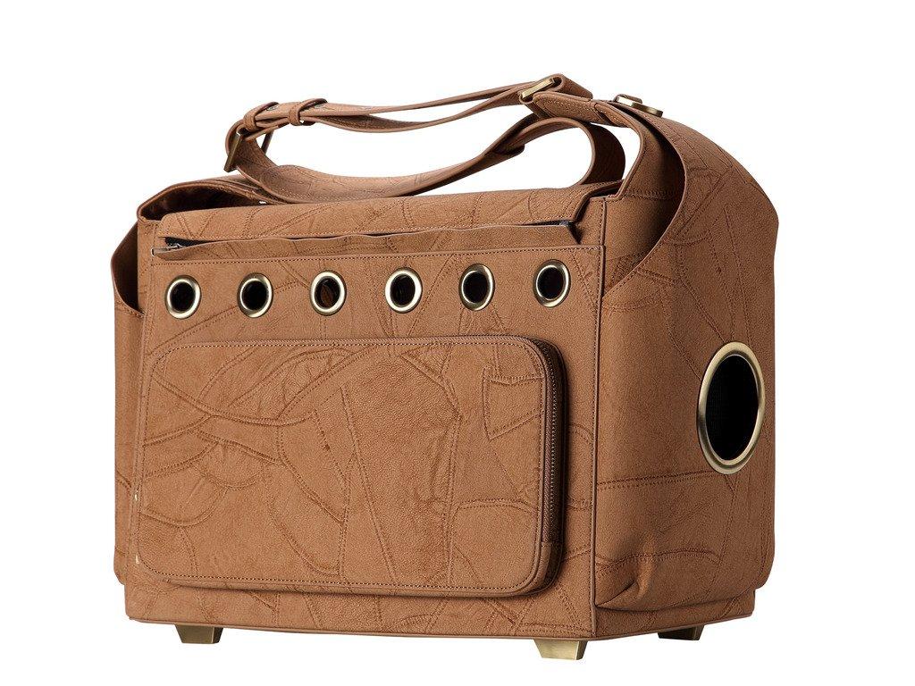 CLOVERPET C0402 Innovative Fashion Bubble Pet Travel Carrier Backpack for Cats Dogs Puppy, Brown, 16.7" LX8.3 WX12.6 H
