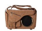 CLOVERPET C0402 Innovative Fashion Bubble Pet Travel Carrier Backpack for Cats Dogs Puppy, Brown, 16.7" LX8.3 WX12.6 H