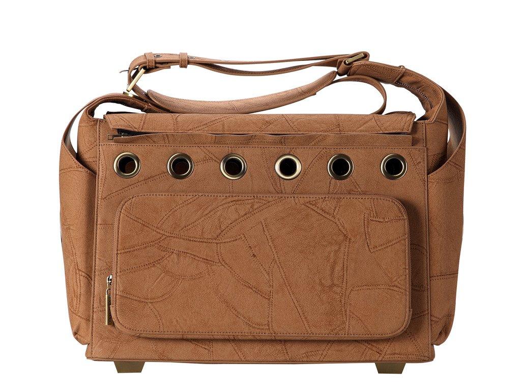 CLOVERPET C0402 Innovative Fashion Bubble Pet Travel Carrier Backpack for Cats Dogs Puppy, Brown, 16.7" LX8.3 WX12.6 H