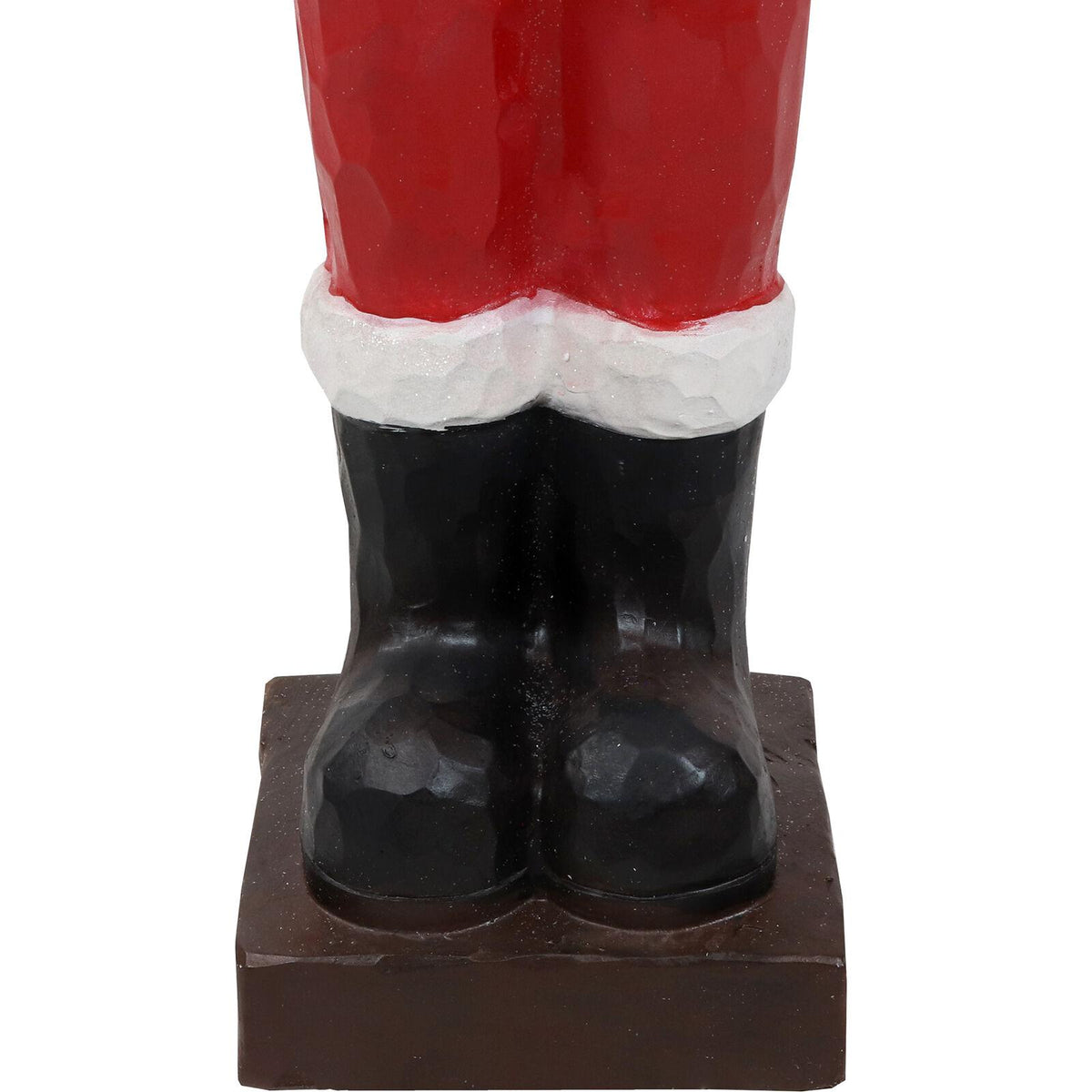 Sunnydaze Santa with Christmas Wreath Outdoor Holiday Statue - 46.5 Inches