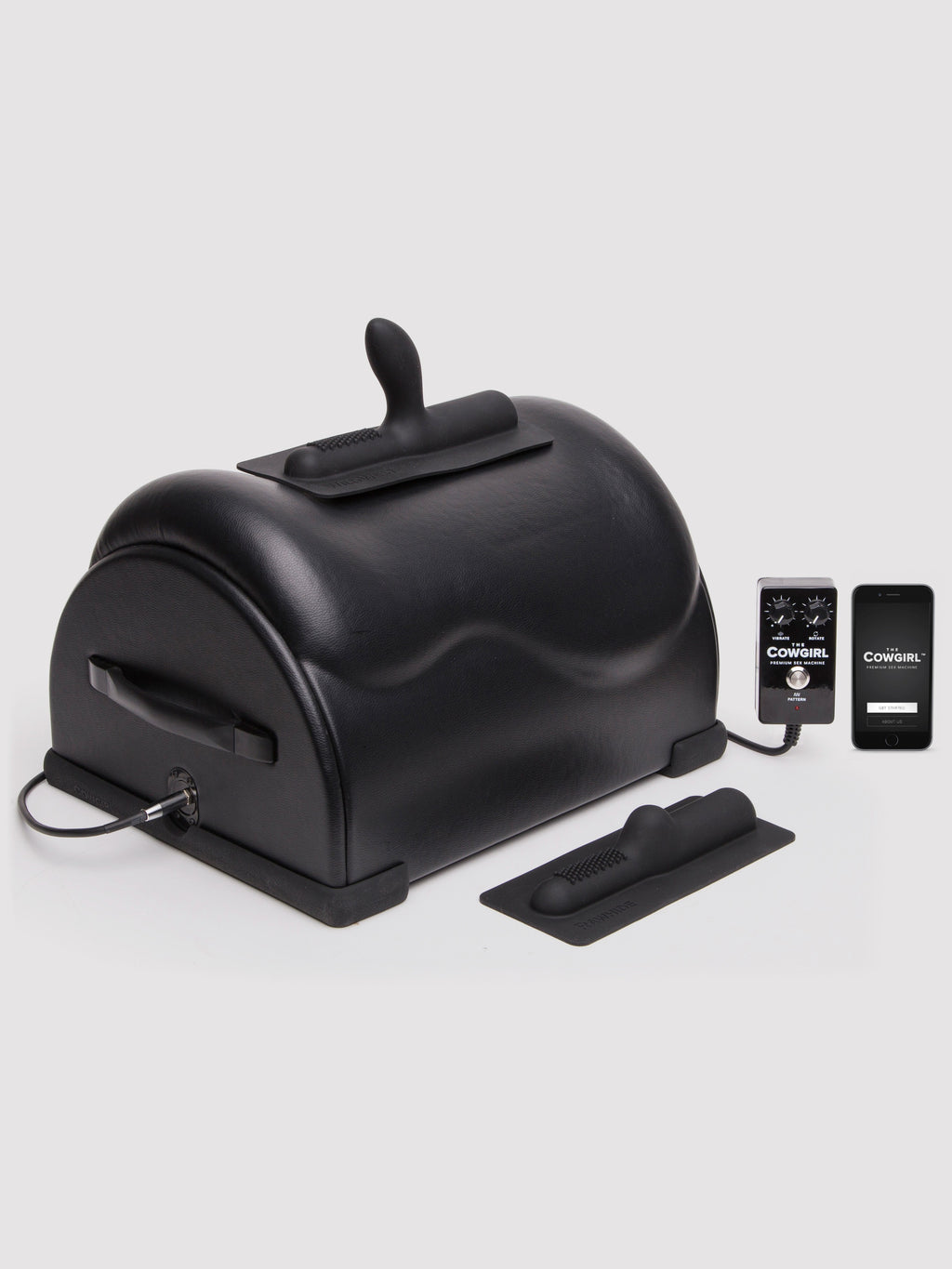 The Cowgirl Premium Remote and App Controlled Riding Sex Machine, Black