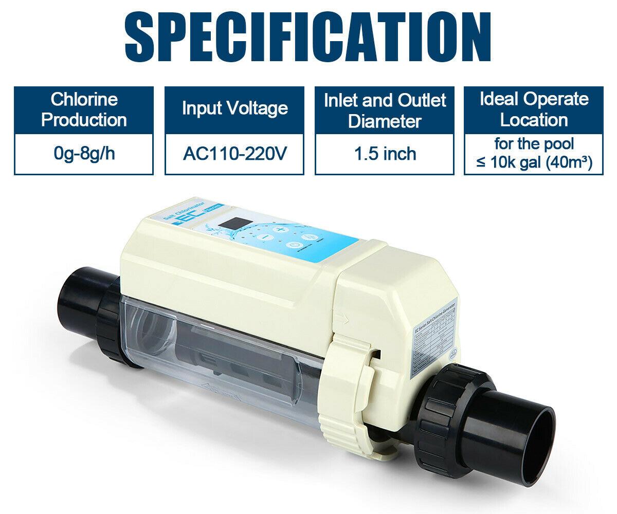 complete salt water chlorine generator system chlorination for swimming pools