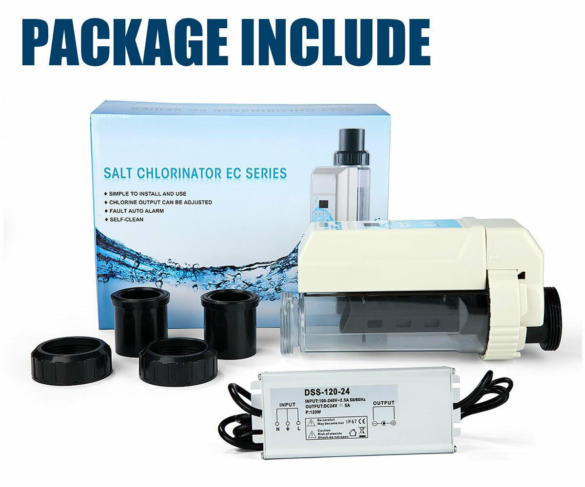complete salt chlorine generator system for ≤ 10k gallons swimming pool pond spa