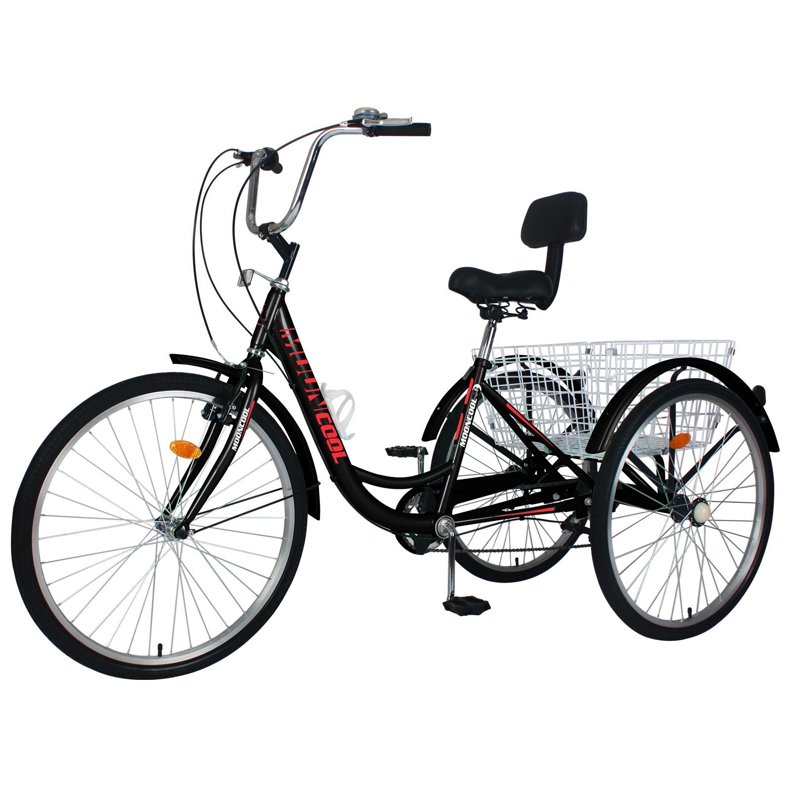 Lilypelle 20/24/26 inch Adult Tricycle for Women Men Seniors 7-Speed Three Wheel Cruiser Bike Trike with LarBasket, Low Step Through Frame,Exercise Shopping Tricycle Adult (Foldable&amp;Non-foldable)
