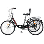 Lilypelle 20/24/26 inch Adult Tricycle for Women Men Seniors 7-Speed Three Wheel Cruiser Bike Trike with LarBasket, Low Step Through Frame,Exercise Shopping Tricycle Adult (Foldable&amp;Non-foldable)