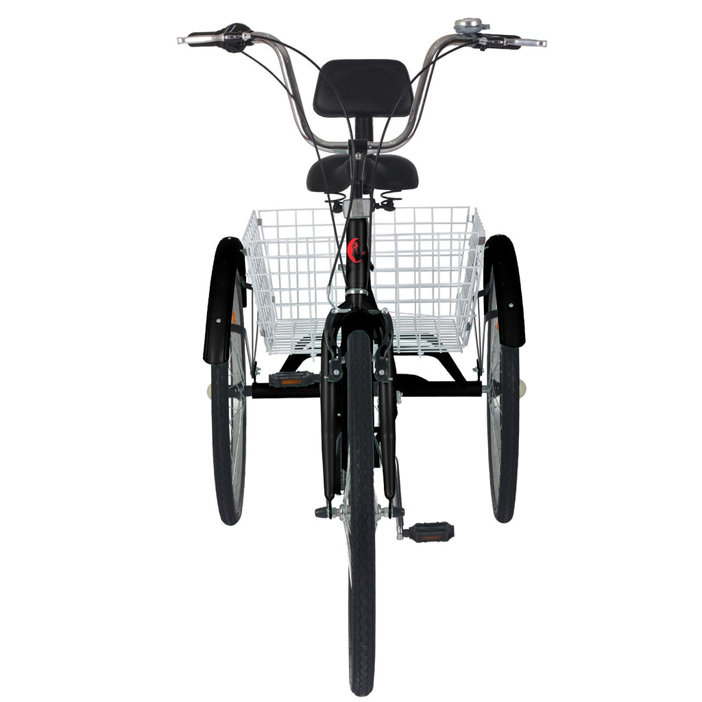 Lilypelle 20/24/26 inch Adult Tricycle for Women Men Seniors 7-Speed Three Wheel Cruiser Bike Trike with LarBasket, Low Step Through Frame,Exercise Shopping Tricycle Adult (Foldable&amp;Non-foldable)