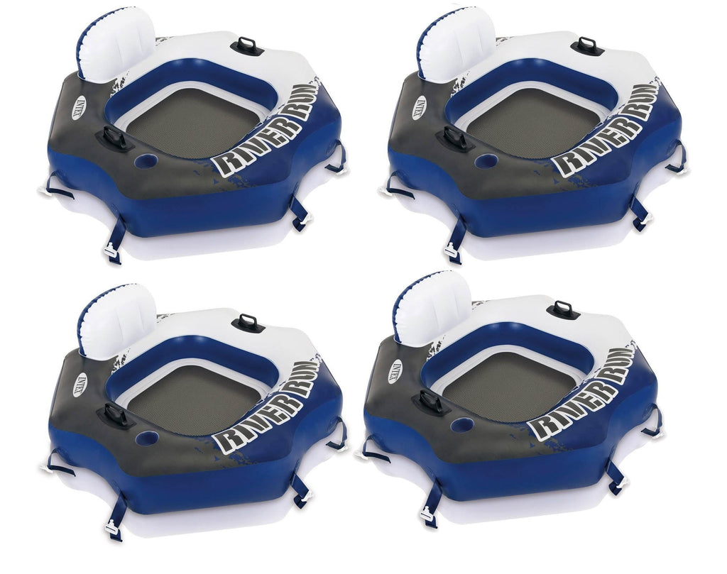River Run Connect Lounge Inflatable Floating Water Tube 58854EP (4 Pack)