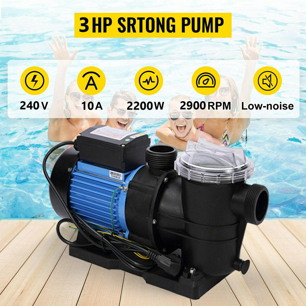 3hp in-ground swimming pool pump motor strainer generic hayward replacemen