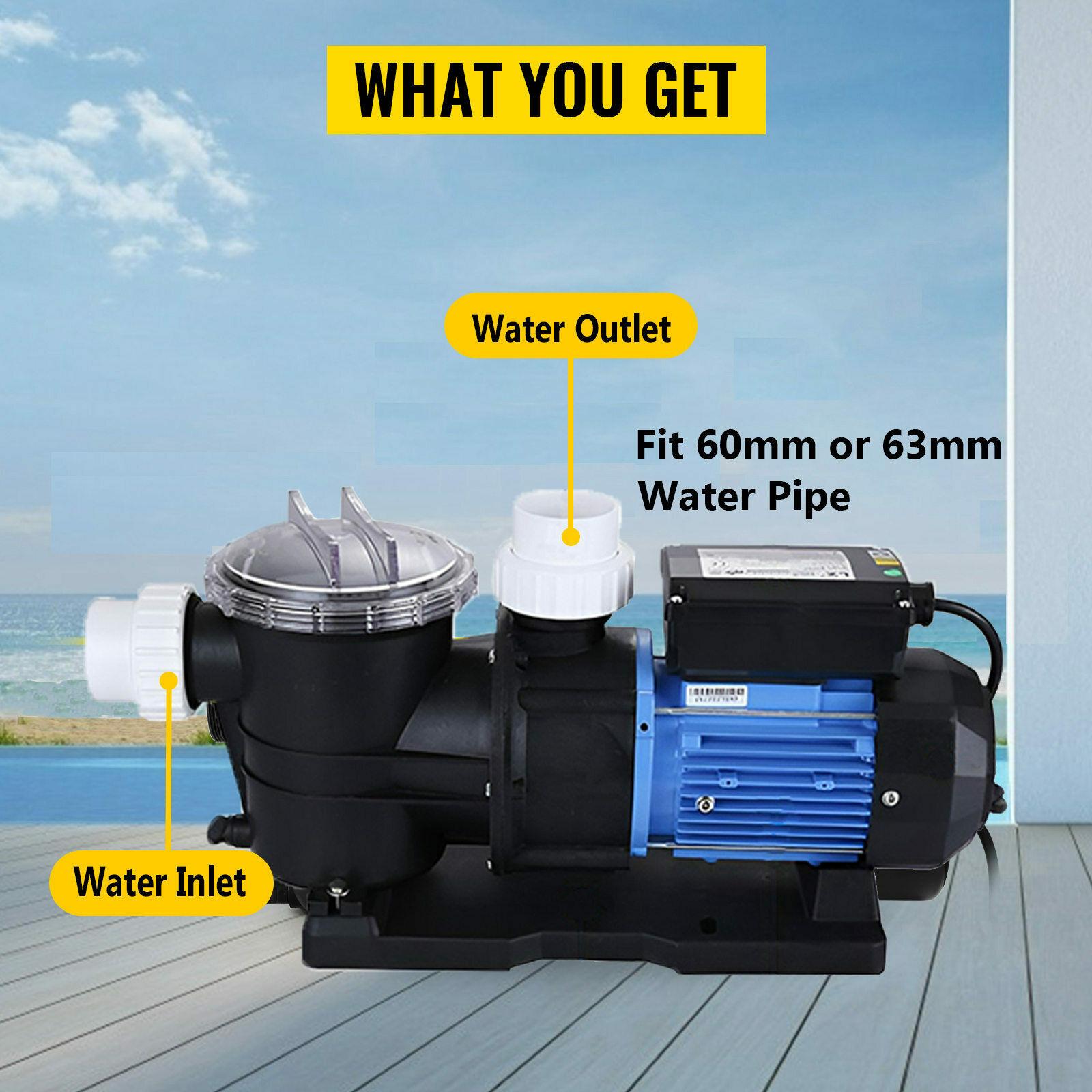 3 hp high flo above ground swimming pool pump w/ strainer filter basket