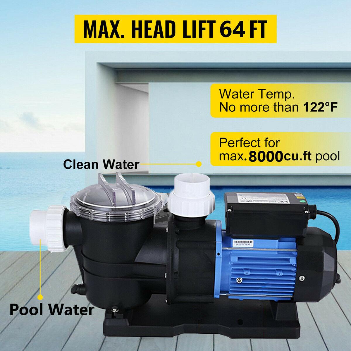 3 hp energy star variable speed in ground swimming pool pump permanent warranty