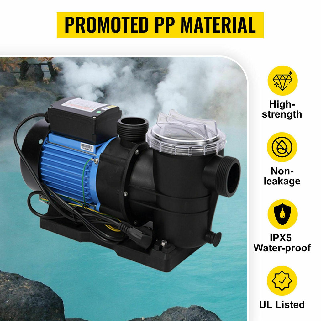 3hp variable speed in ground inground pool pump 220v 2" ports 3 horse power usa