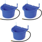 little giant fw16blue 4 gallon capacity automatic float controlled waterer animal horse &amp; cattle livestock water trough, blue (3 pack)