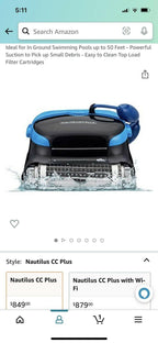 dolphin nautilus cc plus robotic pool vacuum cleaner with upgraded filters