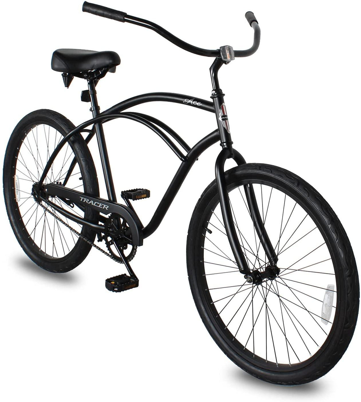 TRACER ACE&amp;BORA Lightweight Beach Cruiser Bike for Adult,26 Inch Wheels,Featuring Steel Step-Over Step Through Steel Frame,Single Speed,Coaster Brake,Hybrid Bike,Complete Cruiser Bikes,Multiple Colors