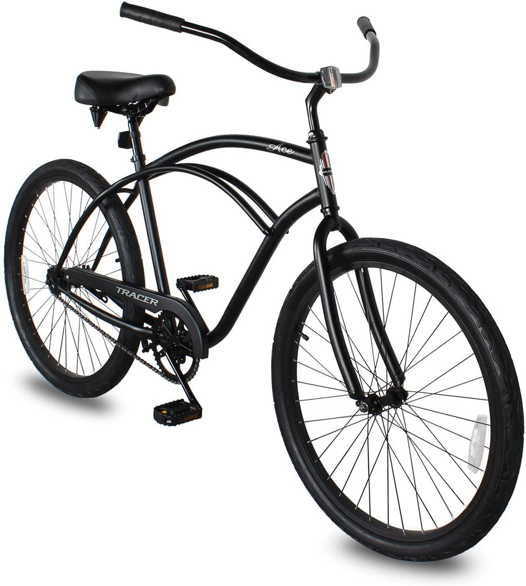 TRACER ACE&amp;BORA Lightweight Beach Cruiser Bike for Adult,26 Inch Wheels,Featuring Steel Step-Over Step Through Steel Frame,Single Speed,Coaster Brake,Hybrid Bike,Complete Cruiser Bikes,Multiple Colors