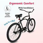 TRACER ACE&amp;BORA Lightweight Beach Cruiser Bike for Adult,26 Inch Wheels,Featuring Steel Step-Over Step Through Steel Frame,Single Speed,Coaster Brake,Hybrid Bike,Complete Cruiser Bikes,Multiple Colors
