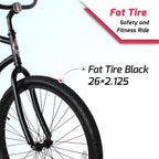 TRACER ACE&amp;BORA Lightweight Beach Cruiser Bike for Adult,26 Inch Wheels,Featuring Steel Step-Over Step Through Steel Frame,Single Speed,Coaster Brake,Hybrid Bike,Complete Cruiser Bikes,Multiple Colors