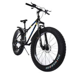 Hotwon 26-inch Fat Tire Mountain Bike 21-Speed Bicycle High-Tensile Steel Frame