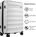 Anti-scratch ABS Material Luggage 3 Piece Sets Lightweight Spinner white luggage set (20in 24in 28in)
