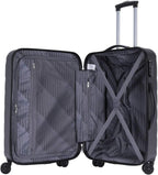 Anti-scratch ABS Material Luggage 3 Piece Sets Lightweight Spinner white luggage set (20in 24in 28in)
