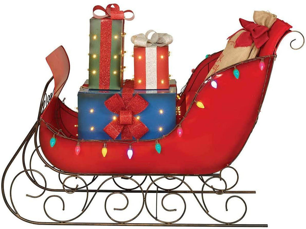Everstar Pre-Lit LED Christmas Holiday Lighted  54"  Sleigh with Presents