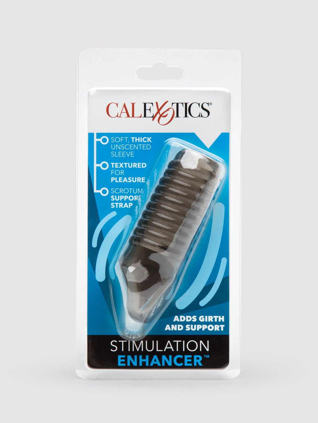 Stimulation Enhancer Textured Penis Sleeve, Black