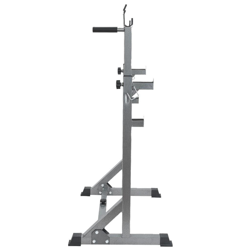 Adjustable Barbell Rack Weight Lifting Bench Press Squat Rack Pull-Up Bar Gym