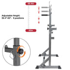 Adjustable Barbell Rack Weight Lifting Bench Press Squat Rack Pull-Up Bar Gym