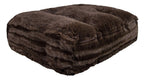 BESSIE AND BARNIE Grizzly Bear/Godiva Brown Ultra Plush  Fur Luxury Shag Durable Sicilian Rectangle Pet/Dog Bed
