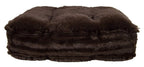 BESSIE AND BARNIE Grizzly Bear/Godiva Brown Ultra Plush  Fur Luxury Shag Durable Sicilian Rectangle Pet/Dog Bed
