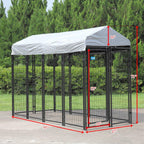 JAXPETY LarDog Uptown Welded Wire Kennel Outdoor Pen Outside Exercise Crate Pet Wire Caw/Roof