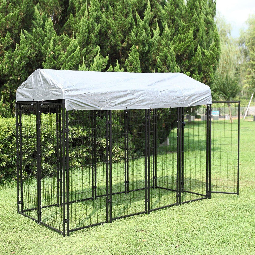 Sandinrayli LarOutdoor Dog Kennel Cat Pet Shelter Waterproof Cover Shade Enclosure House Cage