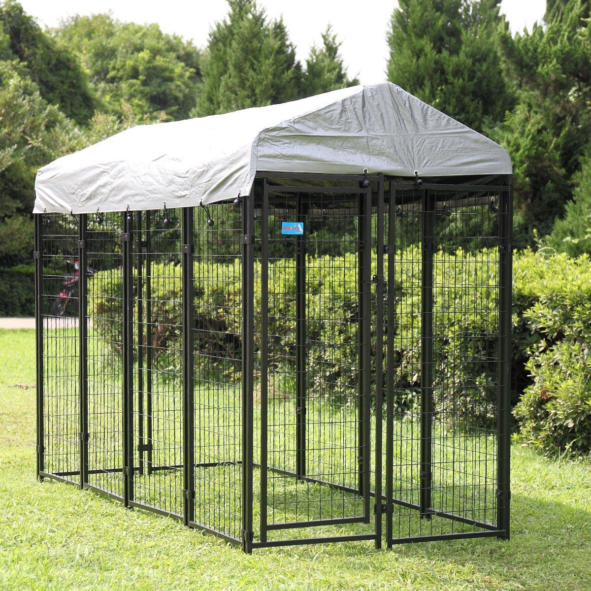 Sandinrayli LarOutdoor Dog Kennel Cat Pet Shelter Waterproof Cover Shade Enclosure House Cage