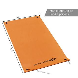 Gymax New 3 Layer Water Mat Floating Pad Island Water Sports Recreation Relaxing 12' x 6'